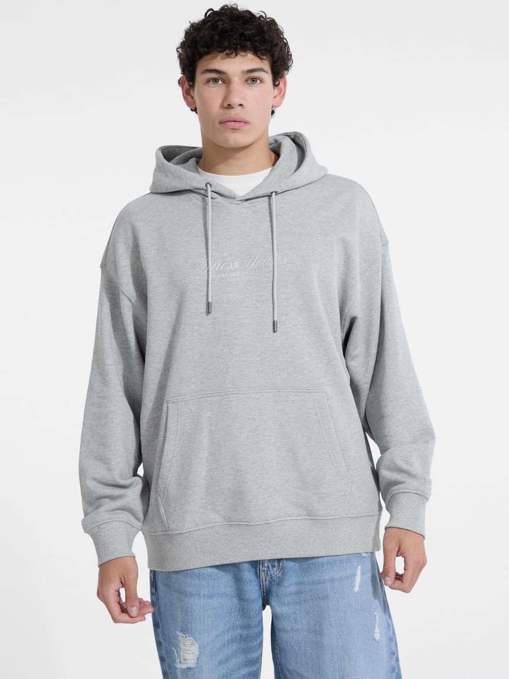 Embroidered Logo Hoodie - Guess