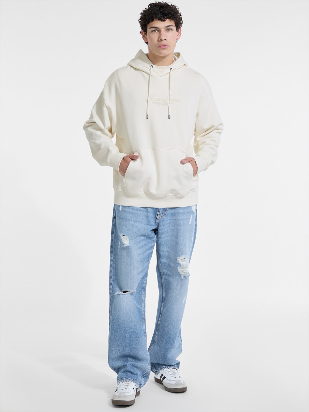 Embroidered Logo Hoodie - Guess
