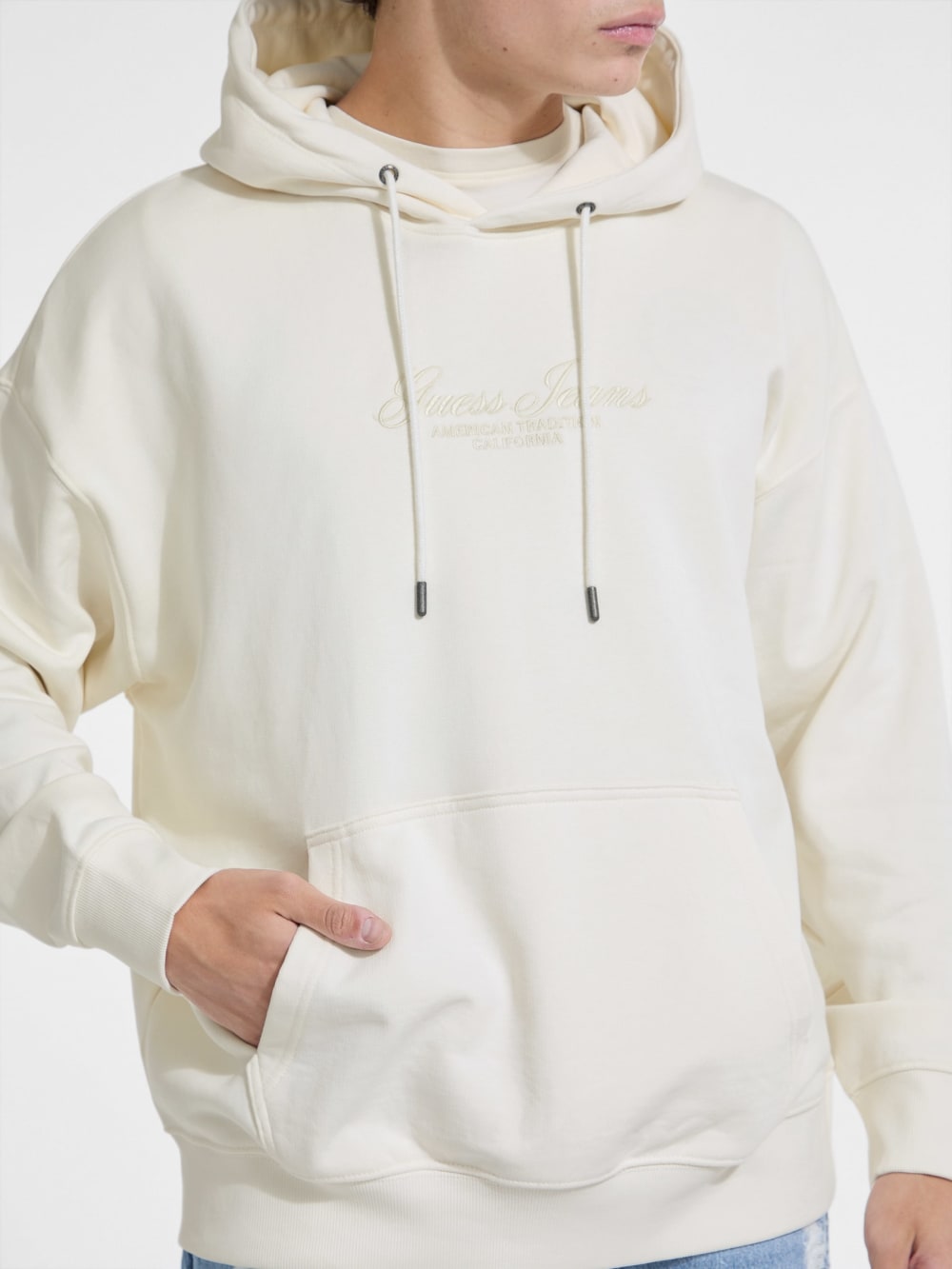 Embroidered Logo Hoodie - Guess