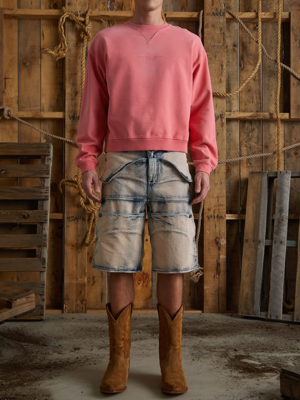 distressed logo crewneck - Guess
