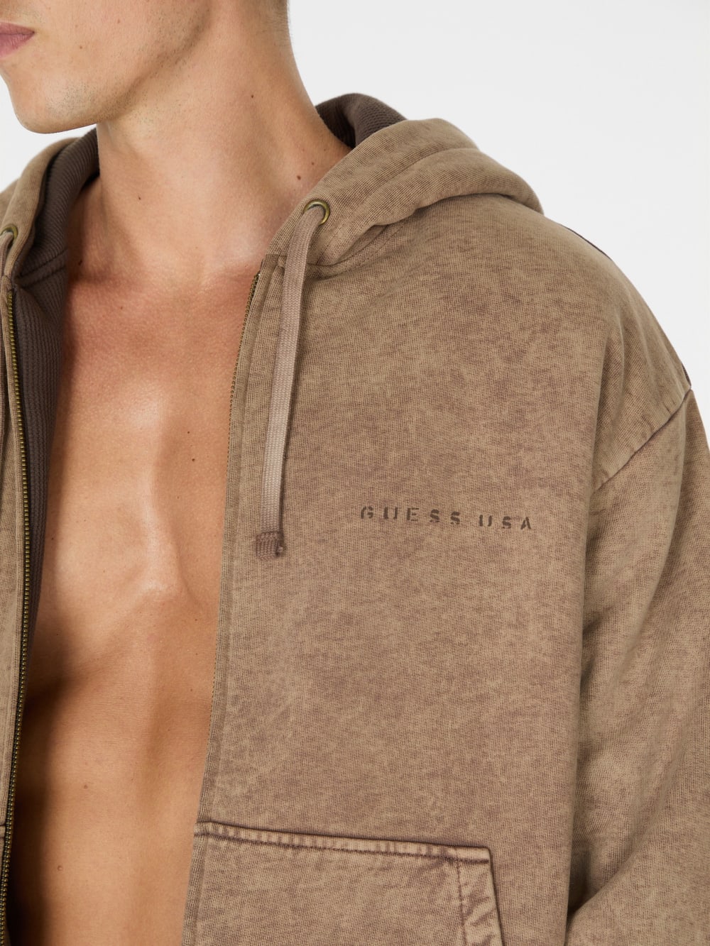 reversible zip hoodie - Guess