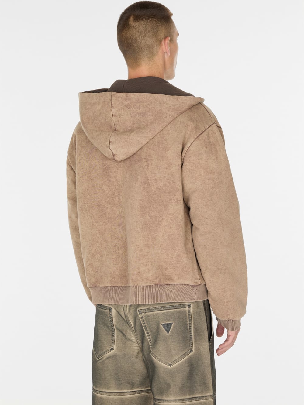 reversible zip hoodie - Guess
