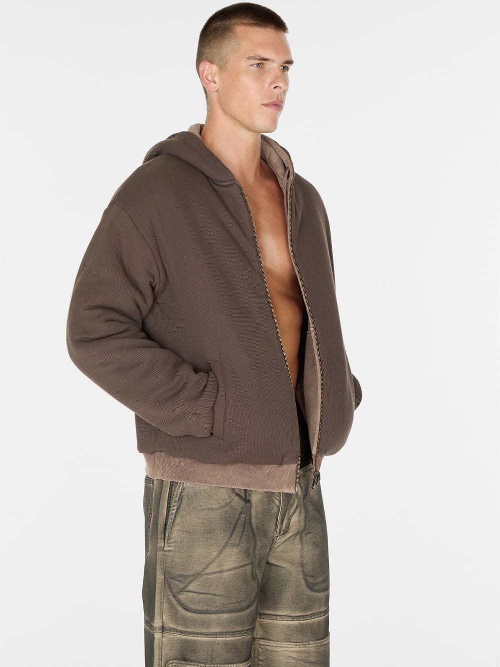 reversible zip hoodie - Guess