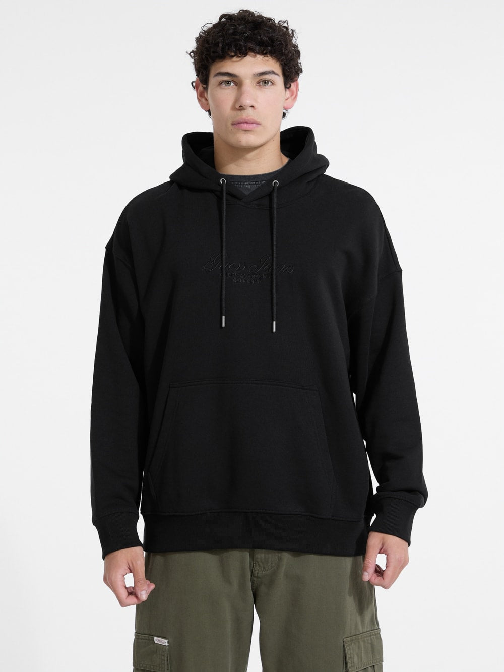 Embroidered Logo Hoodie - Guess