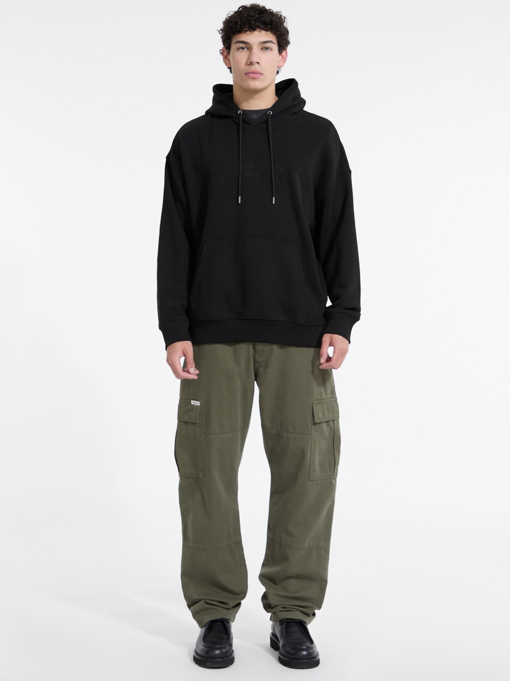 Embroidered Logo Hoodie - Guess