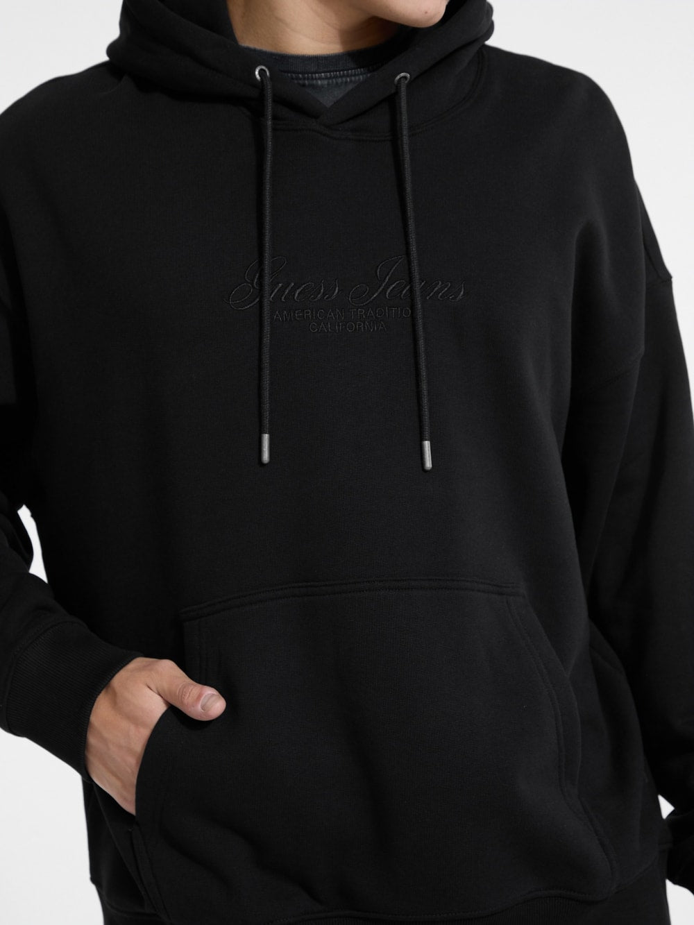 Embroidered Logo Hoodie - Guess