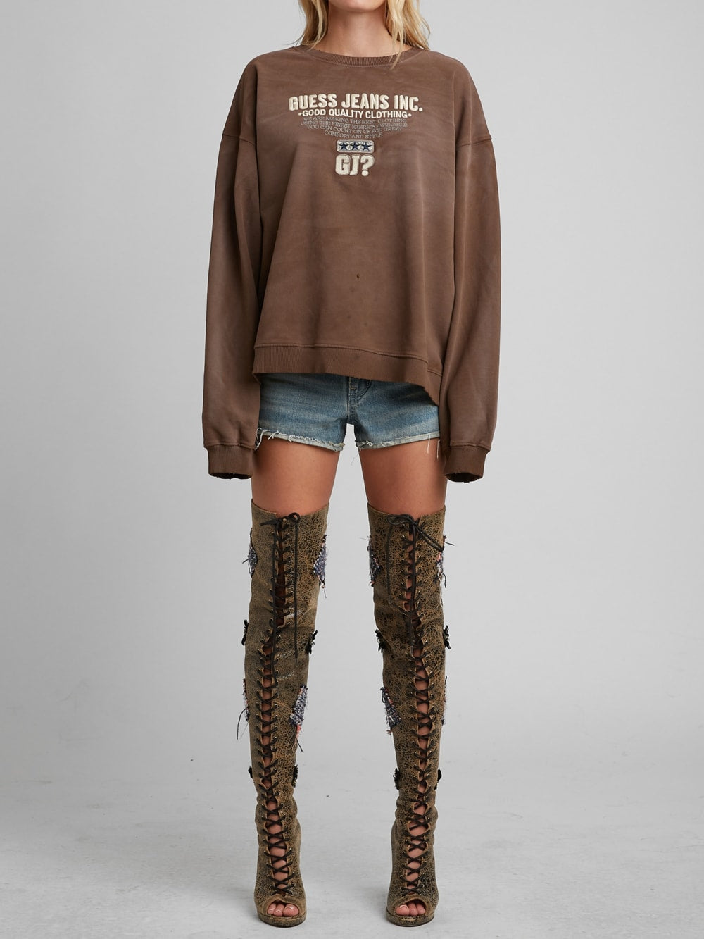 Script Logo Crewneck Sweatshirt - Guess