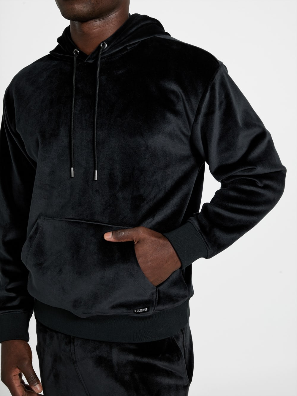 Bonded Velvet Hoodie - Guess
