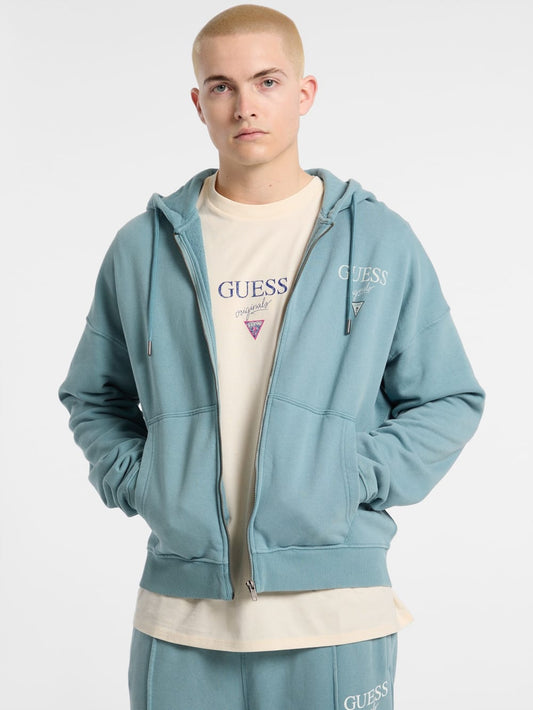 GUESS Originals Garment Dyed Zip-Up Hoodie - Guess