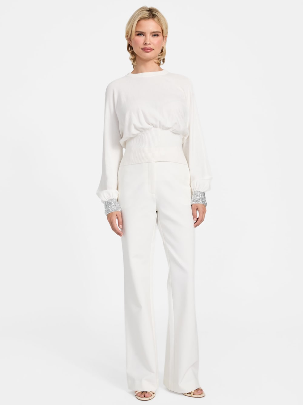 Eco Posa Bling Cuff Sweater - Guess