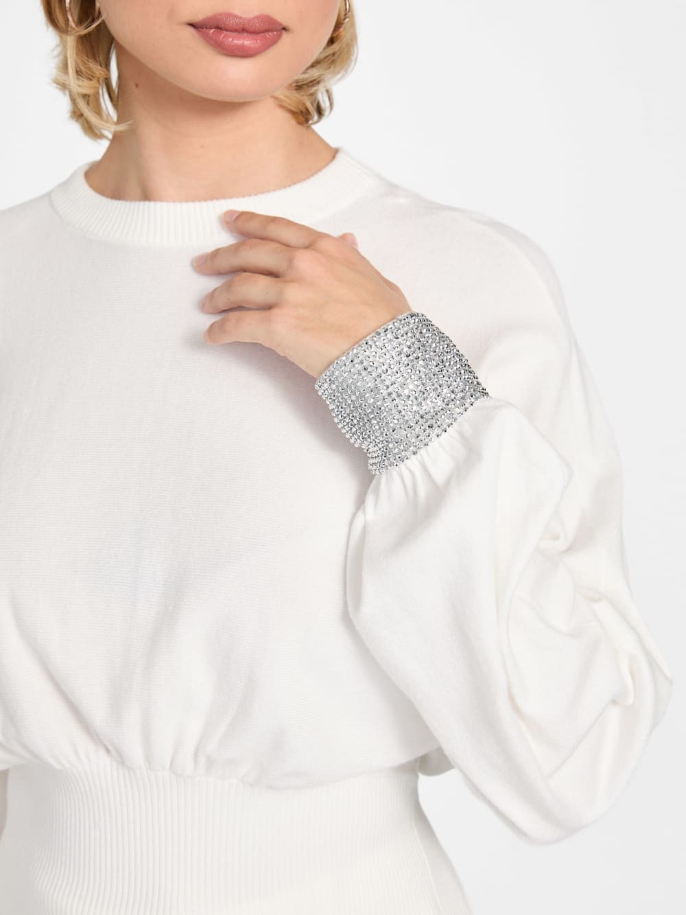 Eco Posa Bling Cuff Sweater - Guess