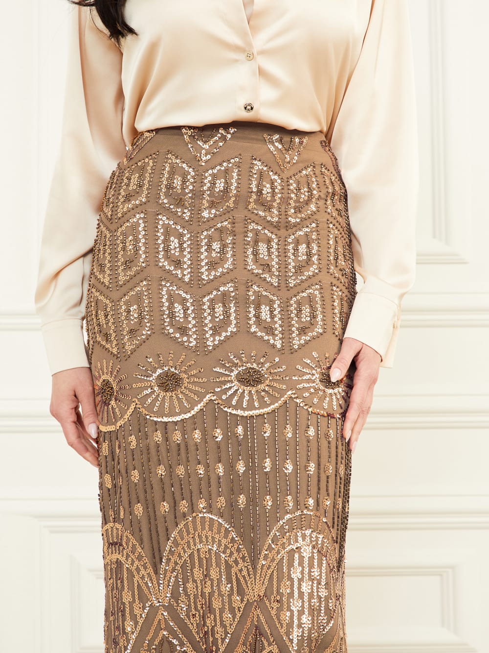 Crystals Embroidered Skirt - Guess