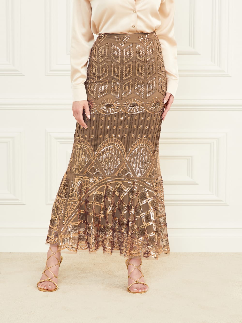Crystals Embroidered Skirt - Guess