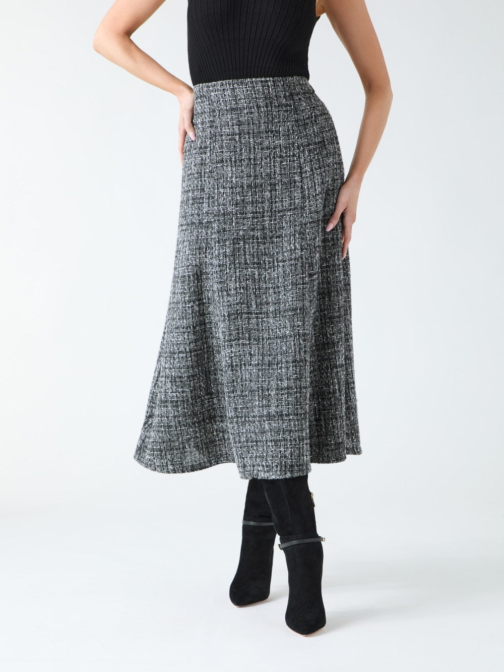 Gea Sparkle Boucle Midi Skirt - Guess