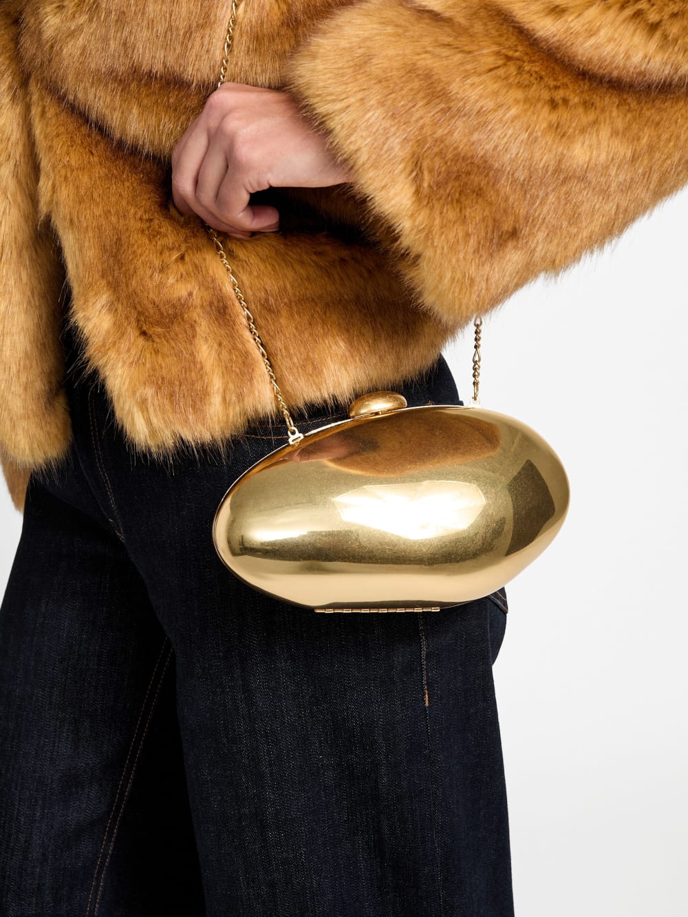 Metallic Oval Clutch - Guess