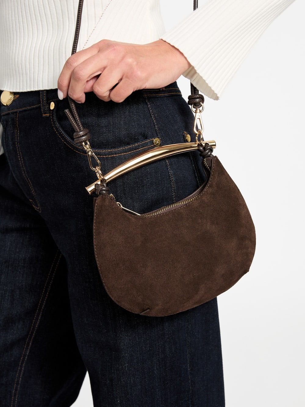 Victoria Leather Mini Hobo Bag - Guess
