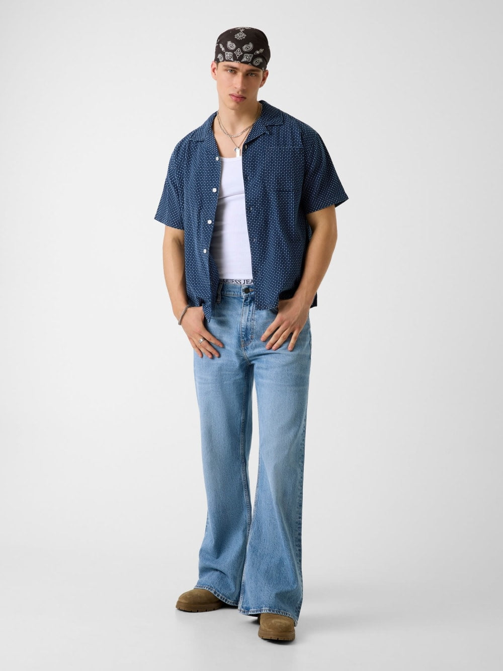 Linen-blend shirt - Guess