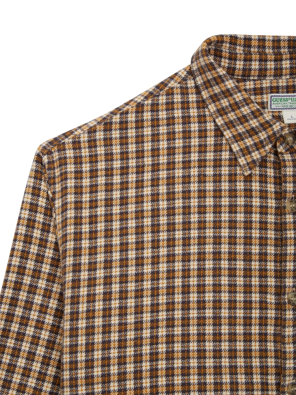 Plaid Button-Up Shirt - Guess