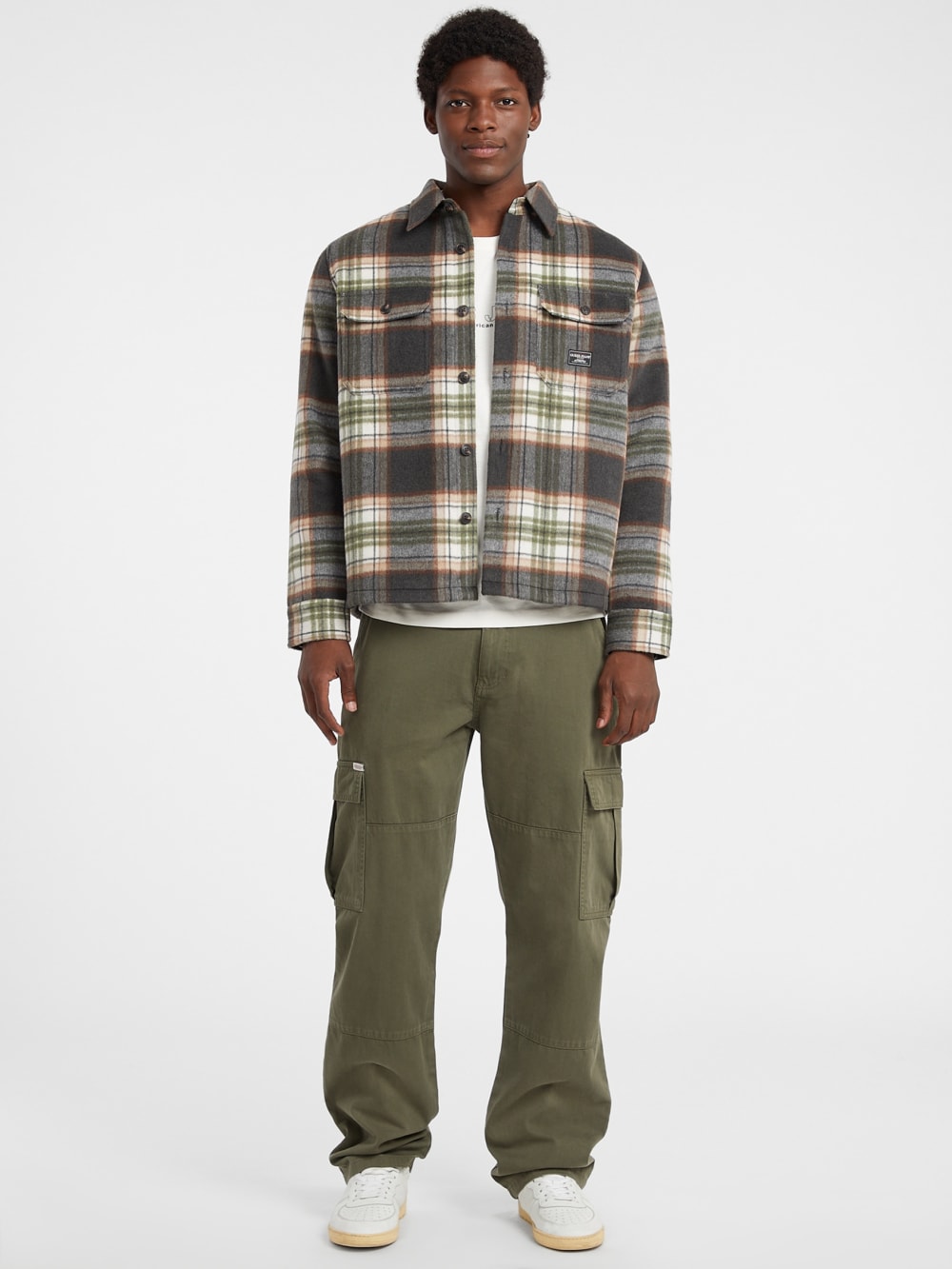 Brushed Wool-Blend Shacket - Guess