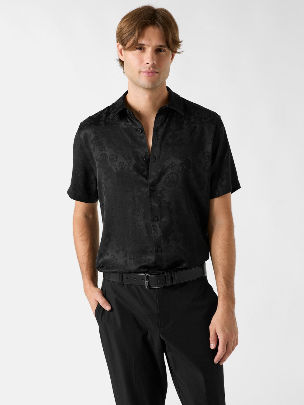 Lion Peony Jacquard Shirt - Guess