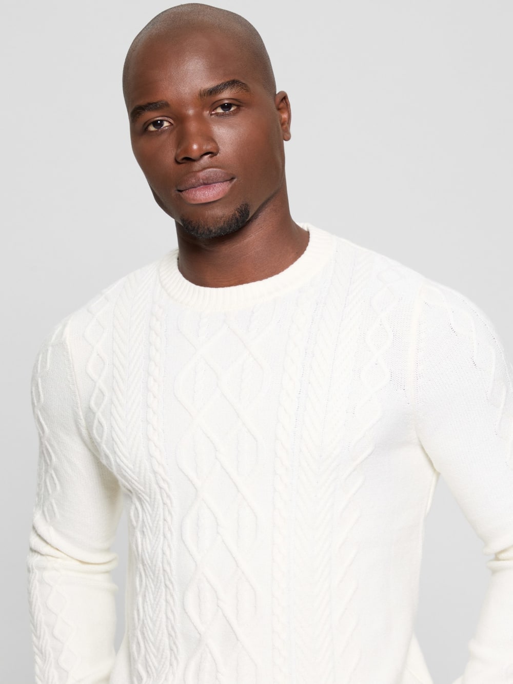 Eco Noah Crewneck Celtic Cable-Knit Sweater - Guess