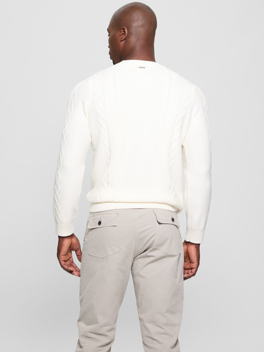 Eco Noah Crewneck Celtic Cable-Knit Sweater - Guess