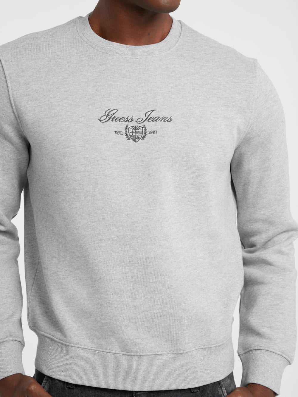 Fleece Script Crewneck Sweatshirt - Guess