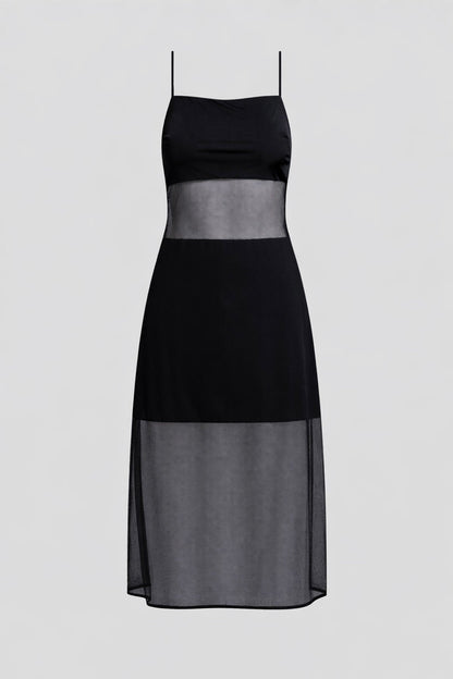 NATORI Gisele Mesh Slip Dress