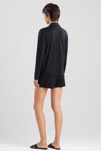 NATORI Shangri-La Embroidered TENCEL™ Notch Shorts PJ