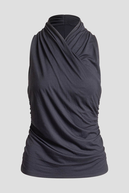 NATORI Feather Lightweight Knit Twist Neck Top