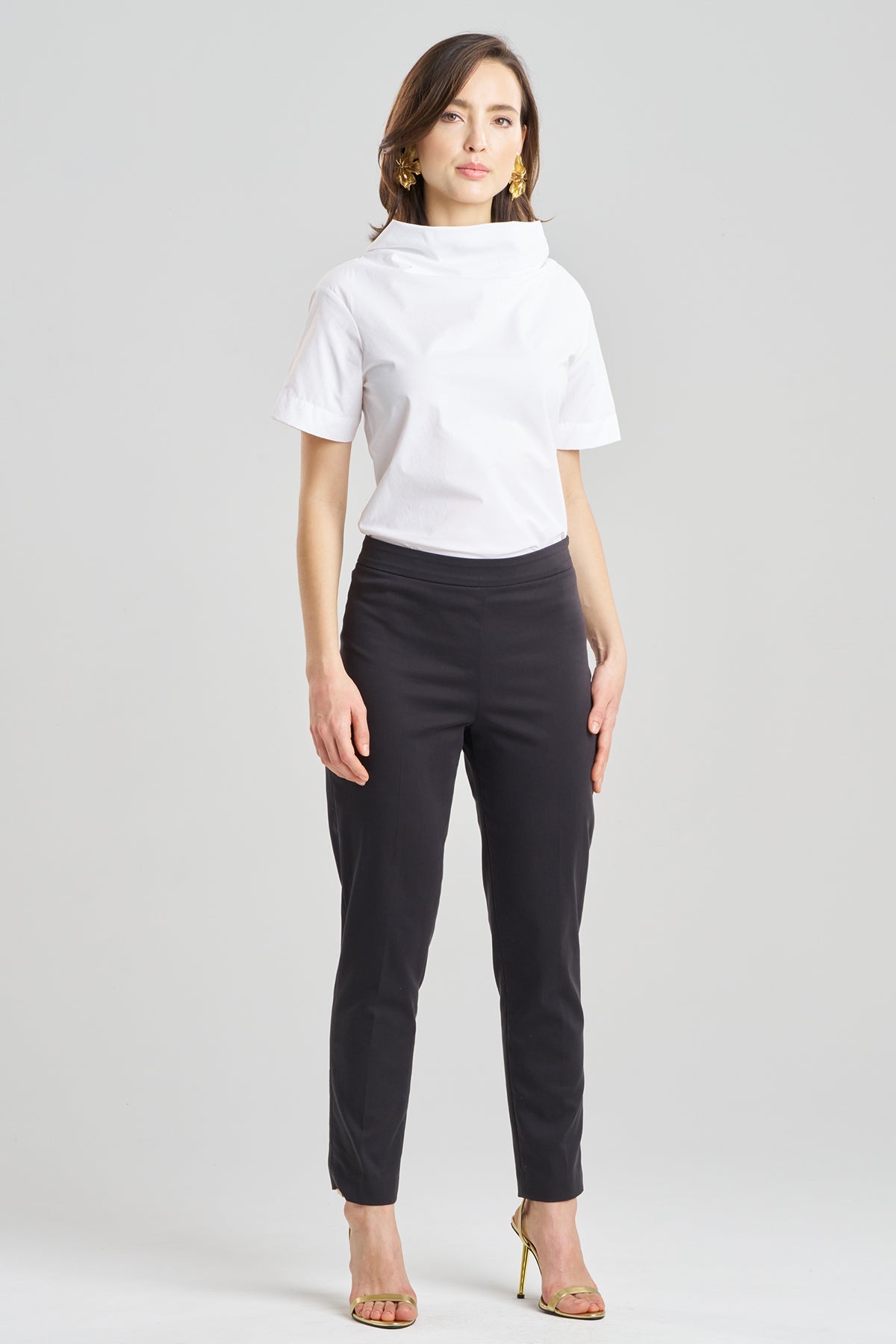 NATORI Buy Cotton Chino Pants in Black Online