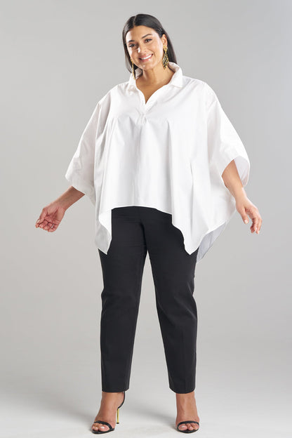 NATORI Cotton Poplin Oversized Caftan Shirt