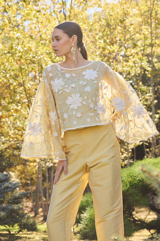NATORI Couture Silk Dupioni Tapered Pants