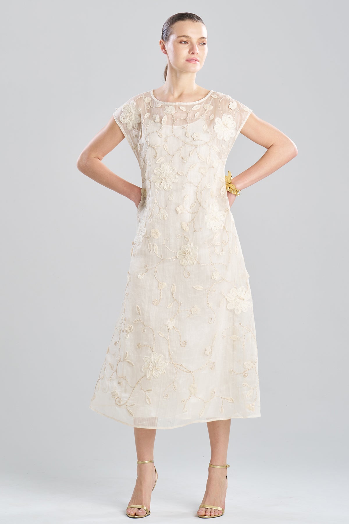 NATORI Couture Piña Embellished Dress
