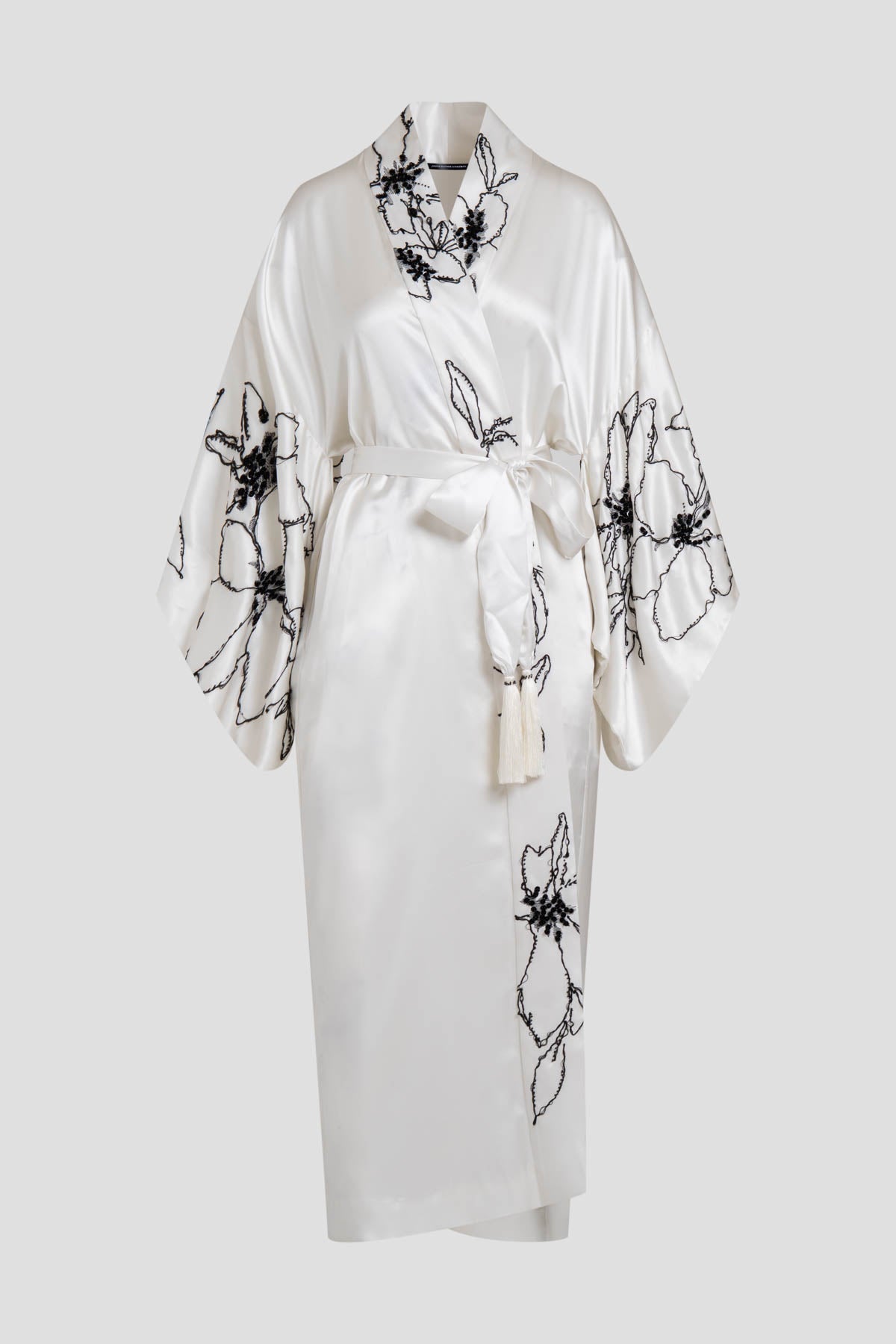 NATORI Couture Yumi Embroidered Silk Robe