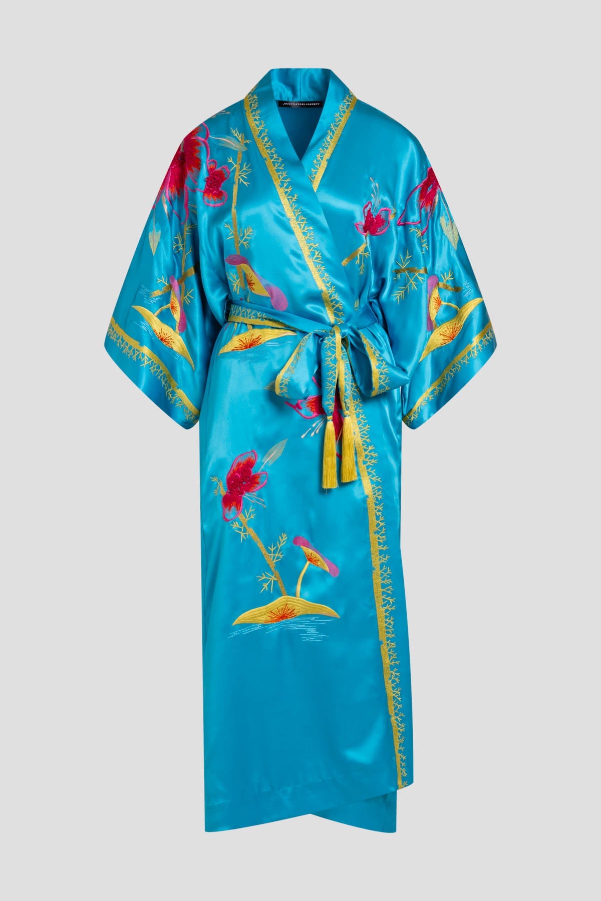 NATORI Couture Bali Embroidered Silk Robe