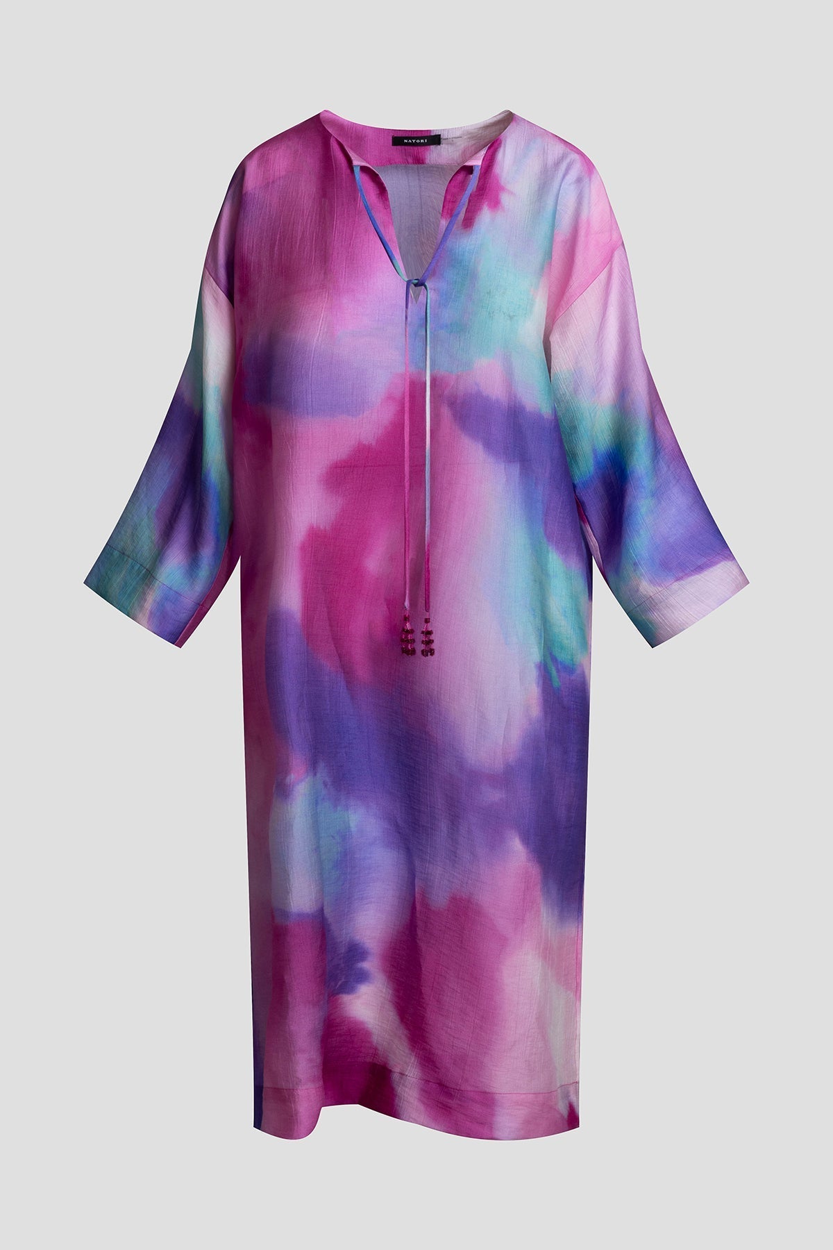 NATORI Watercolor Sheer Texture Caftan