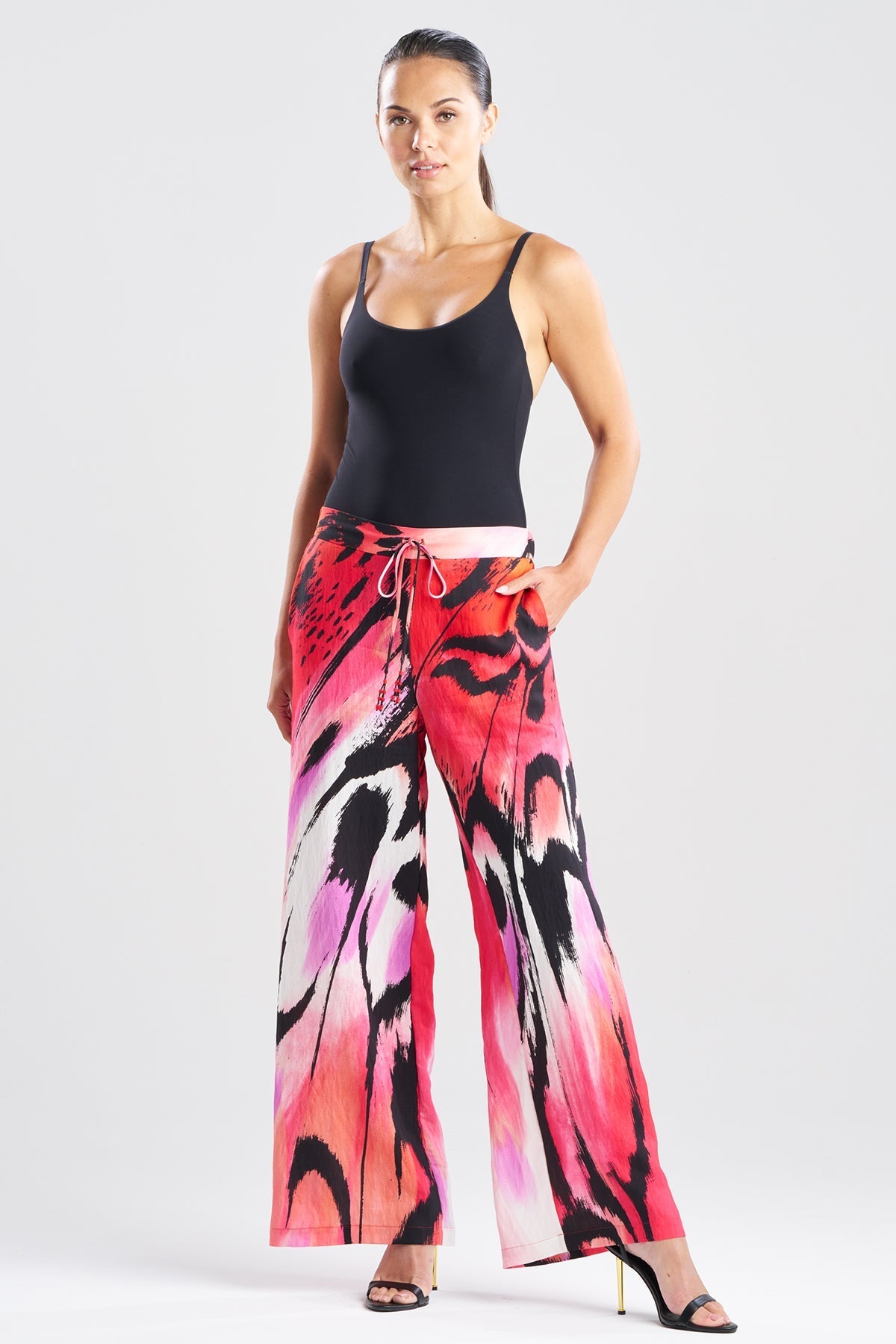 NATORI Butterfly Linen Blend Pants