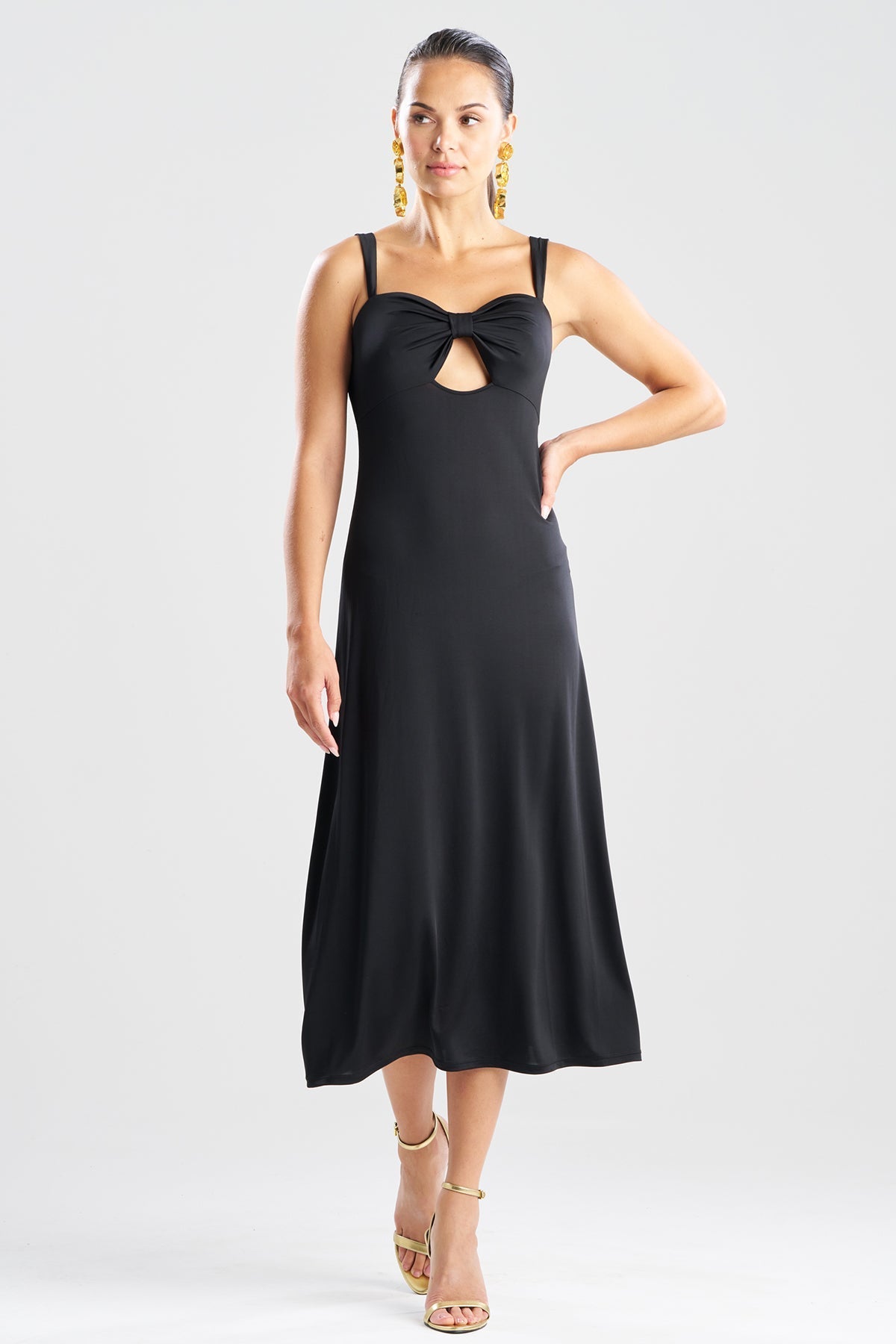 NATORI Solid Jersey Maxi Dress