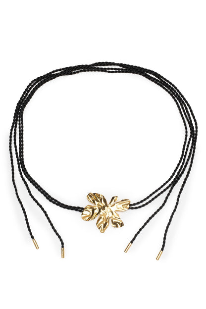 NATORI Peony Gold Plated Pendant Rope Belt