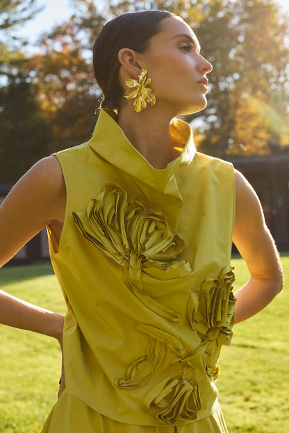 NATORI Peony Gold Plated Earrings