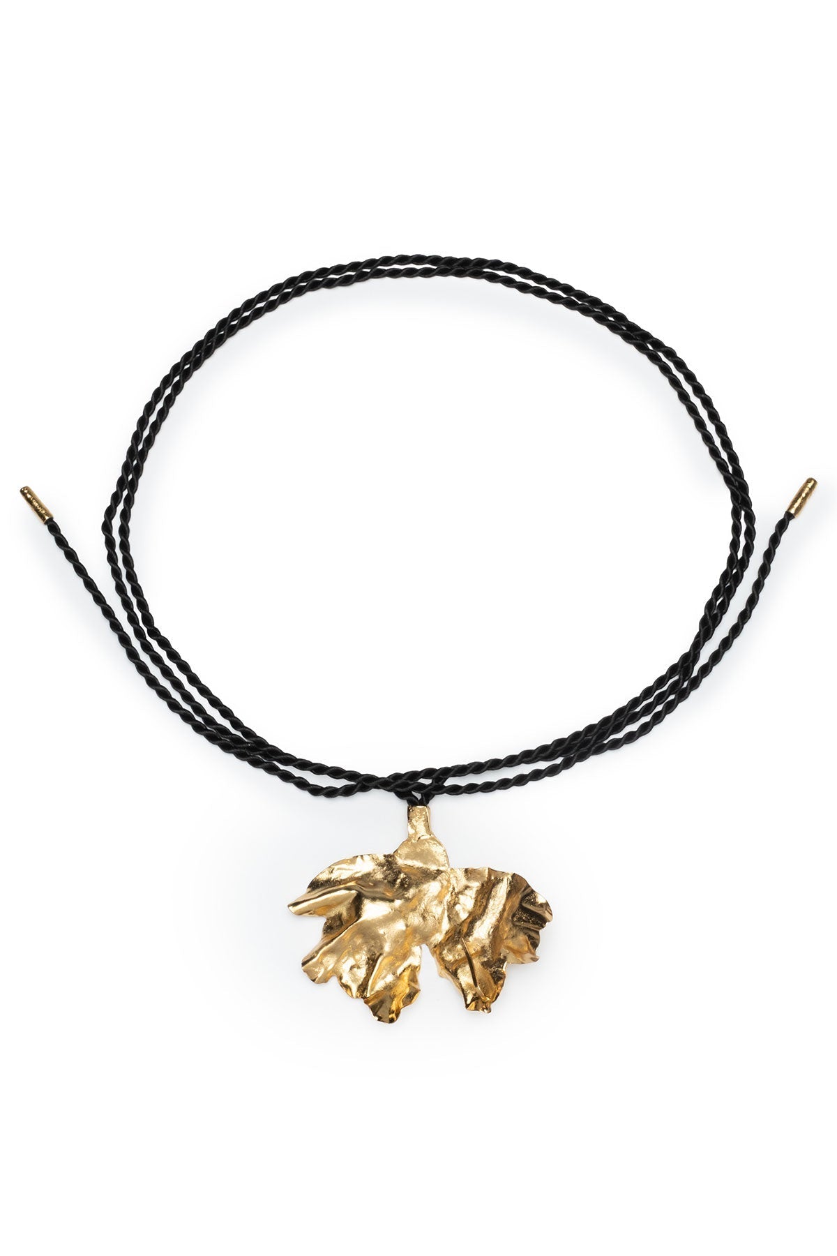 NATORI Peony Gold Plated Oversized Pendant Rope Belt