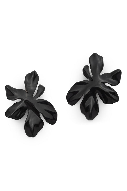 NATORI Peony Buffalo Horn Earrings