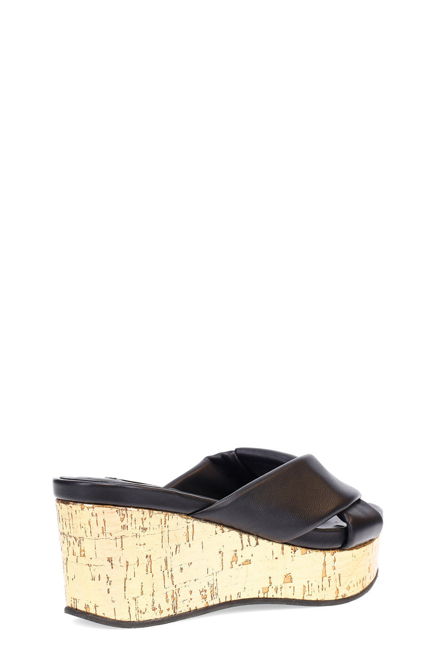 NATORI Buy Lanna Nappa Leather Platform Thong Sandals in Black Online