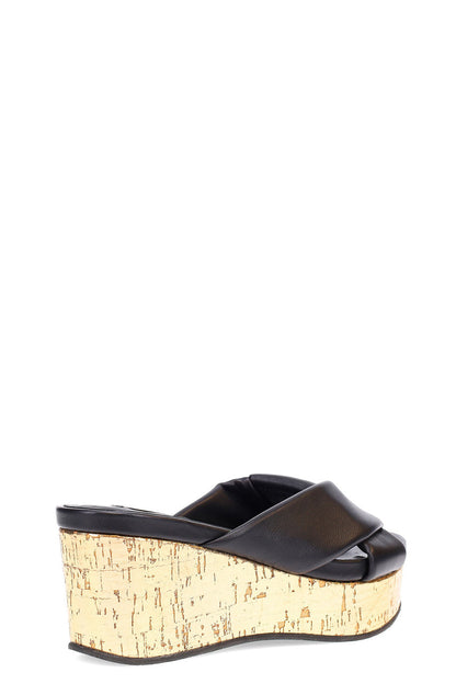 NATORI Buy Lanna Nappa Leather Platform Thong Sandals in Black Online