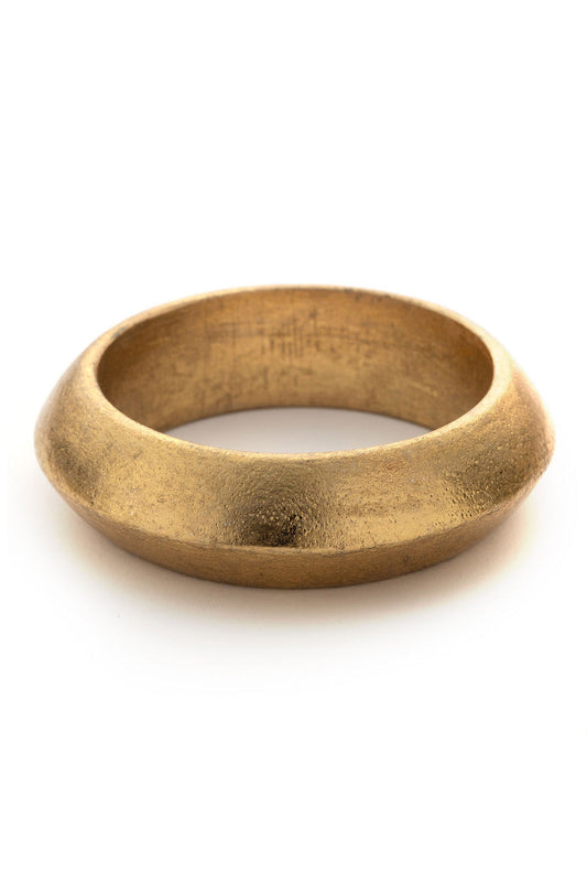 NATORI Buy Acacia Wood and Gold Plated Bangle Set in Antique Gold Online