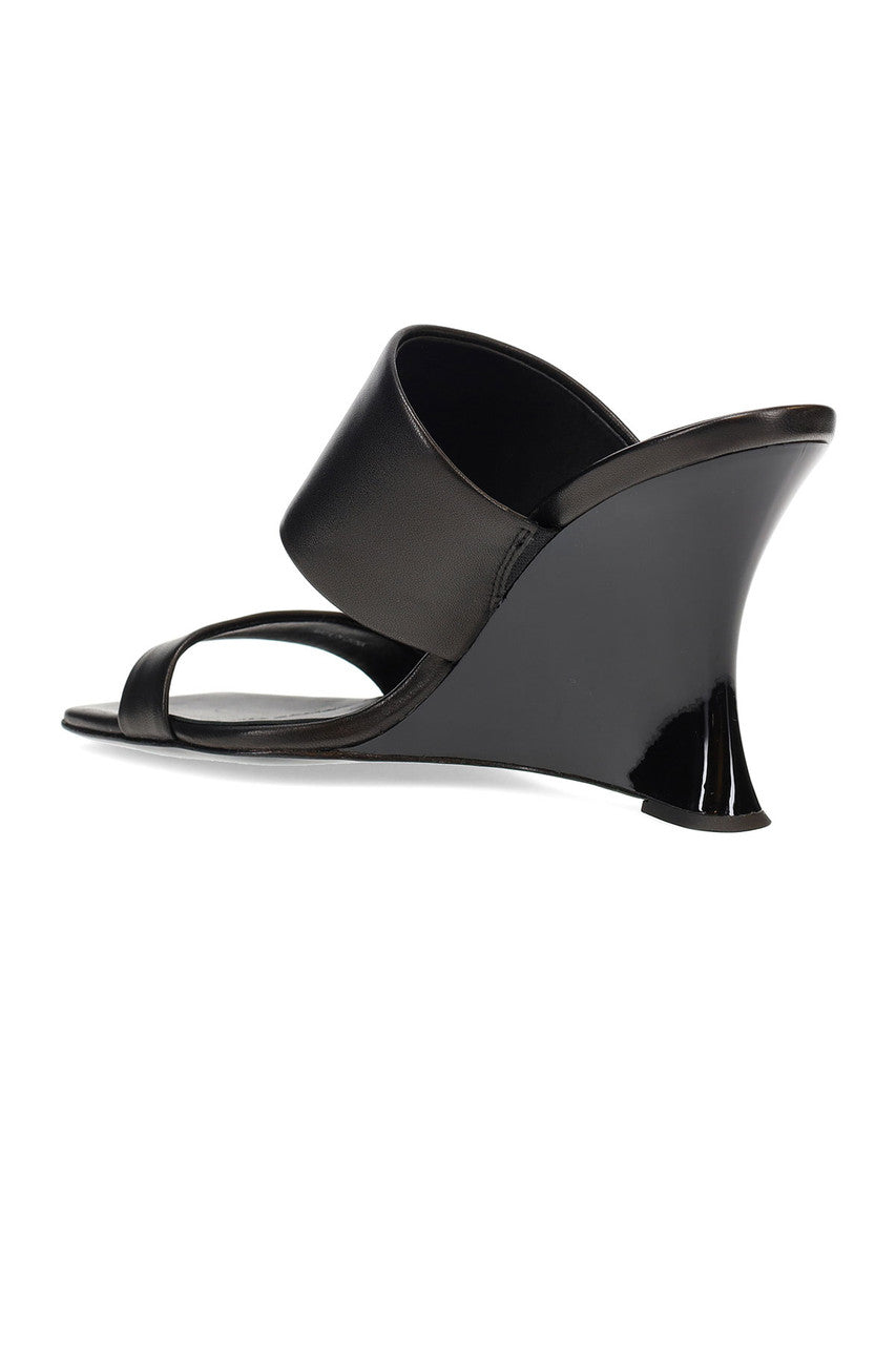 NATORI Buy Balli High Wedge Slide Sandals in Black Online