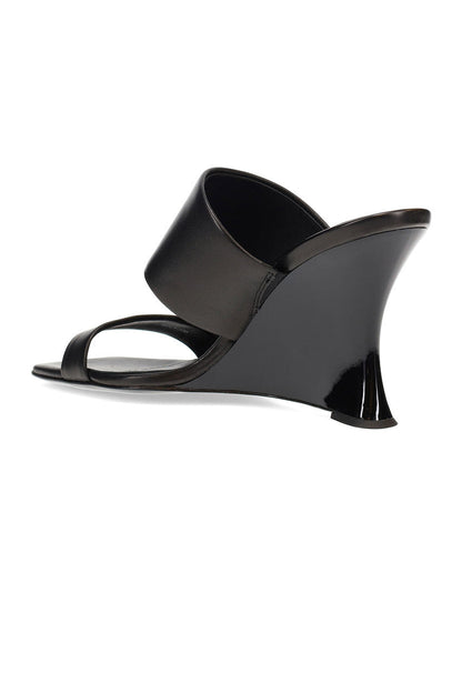 NATORI Buy Balli High Wedge Slide Sandals in Black Online