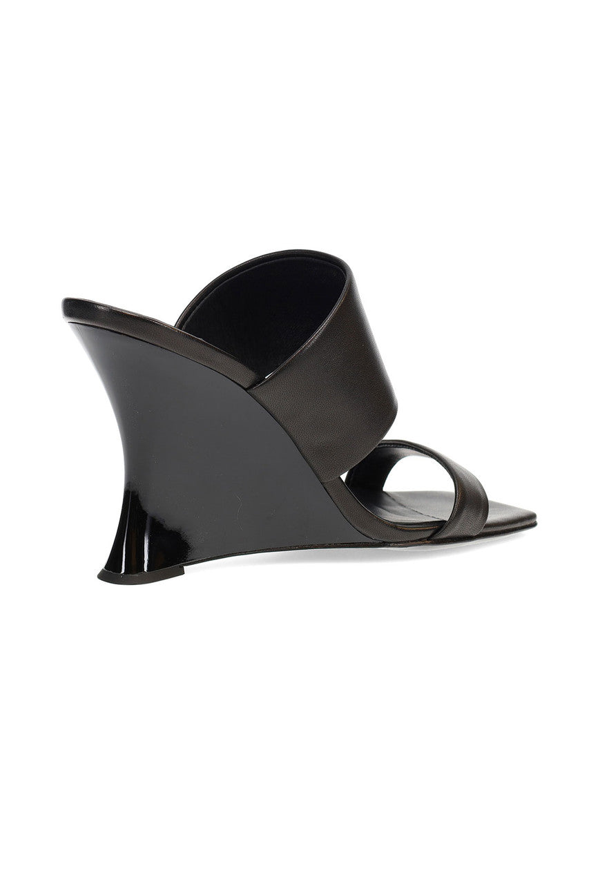 NATORI Buy Balli High Wedge Slide Sandals in Black Online