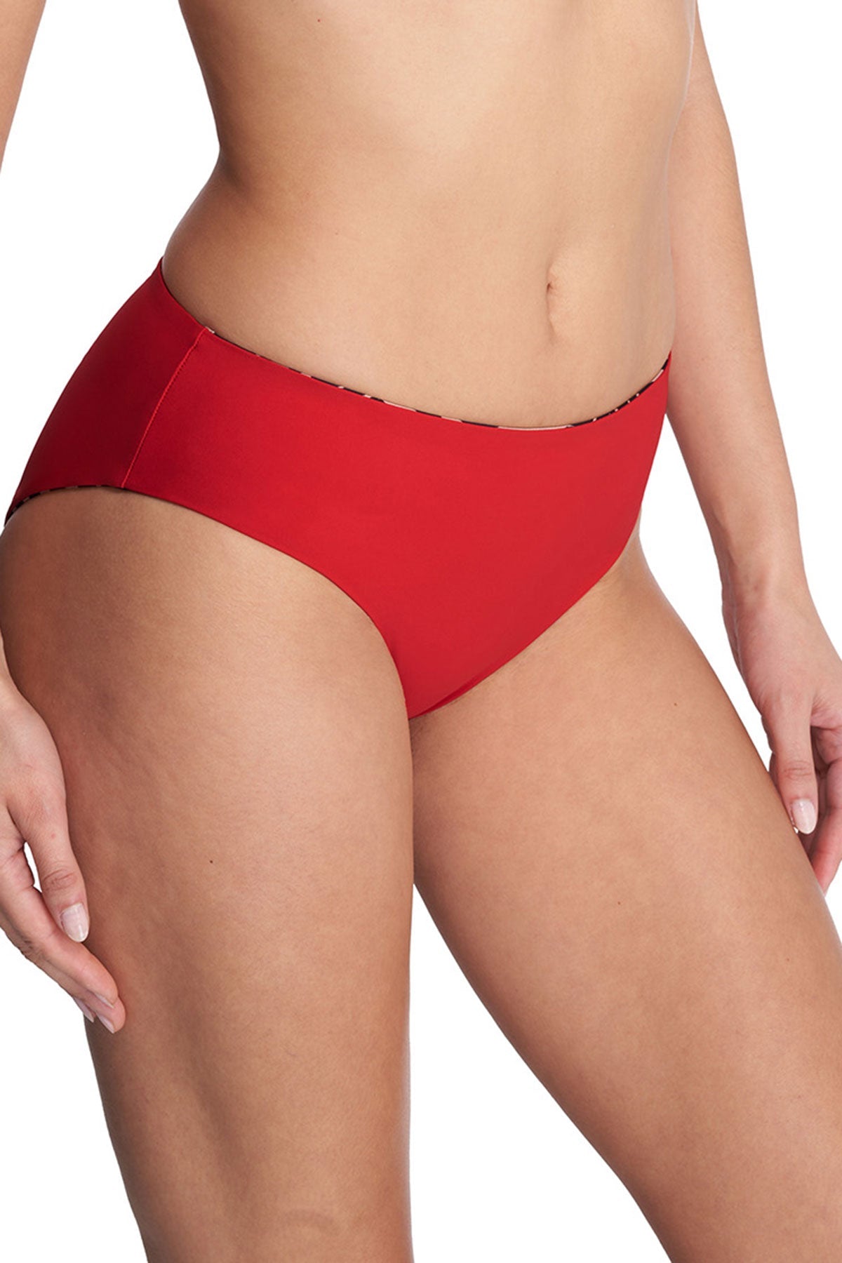 NATORI Buy Riviera Reversible Bikini Bottom in Camel Zebra/Poinsettia Online